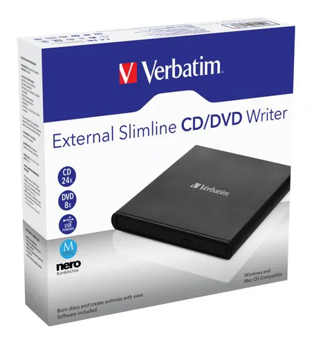 Внешний оптический привод Verbatim 98938 Slim Чёрный