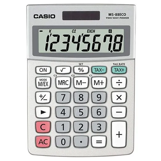 Калькулятор настольный CASIO MS-88ECO-W-EP