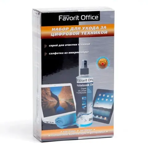 Набор для ухода цифровой техникой, спрей 250 мл + 1 микрофибра F540393 "FAVORIT OFFICE