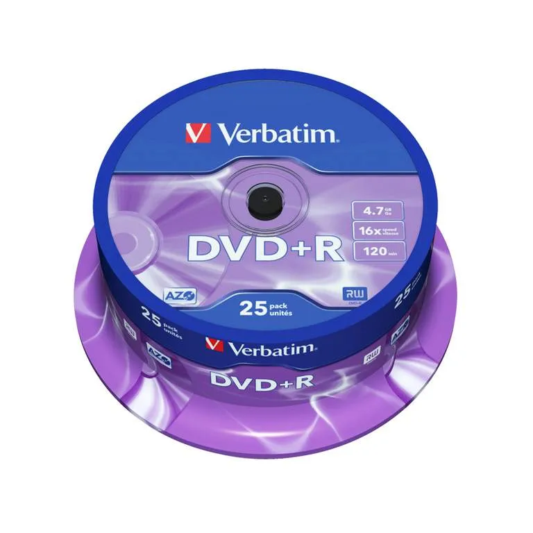 Диск DVD+R Verbatim (43500) 4.7GB 25штук