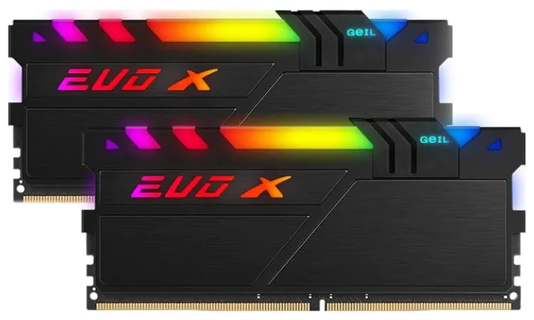 Оперативная память 8GB Kit GEIL EVO X II Black с RGB подсветкой GEXSB48GB2666C19DC