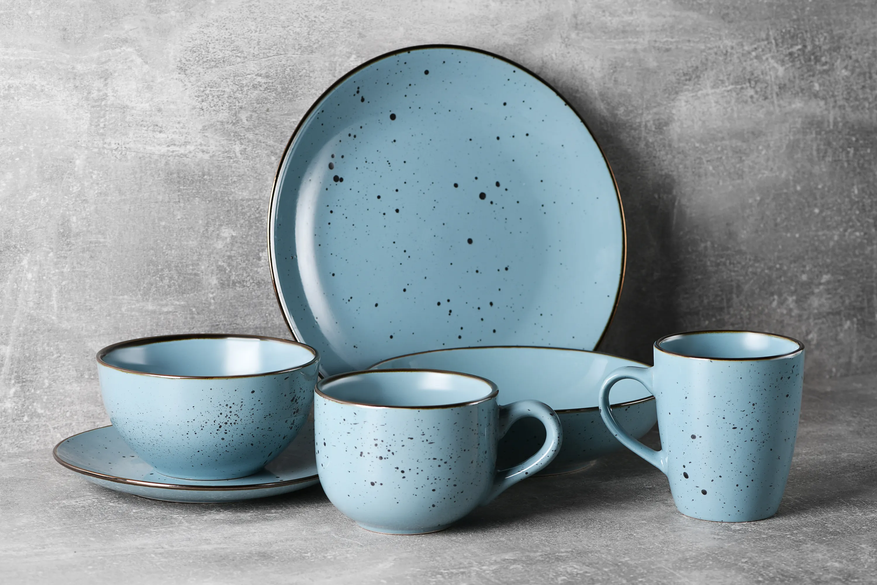Тарелка десертная Ardesto Bagheria, 19 см, Misty blue, керамика AR2919BGC