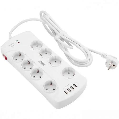 Сетевой фильтр 2E 2E-SP815M3USBWH