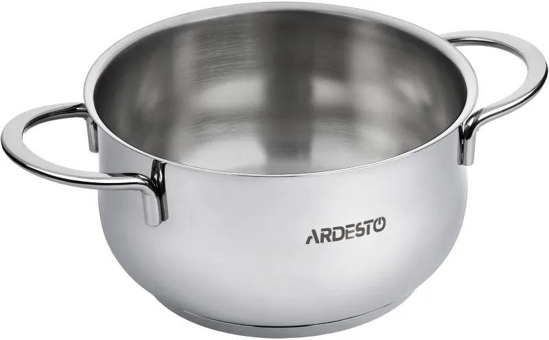 Кастрюля Ardesto BLACK MARS, стеклянная крышка, 2.3 л, нержавеющая сталь AR0723S