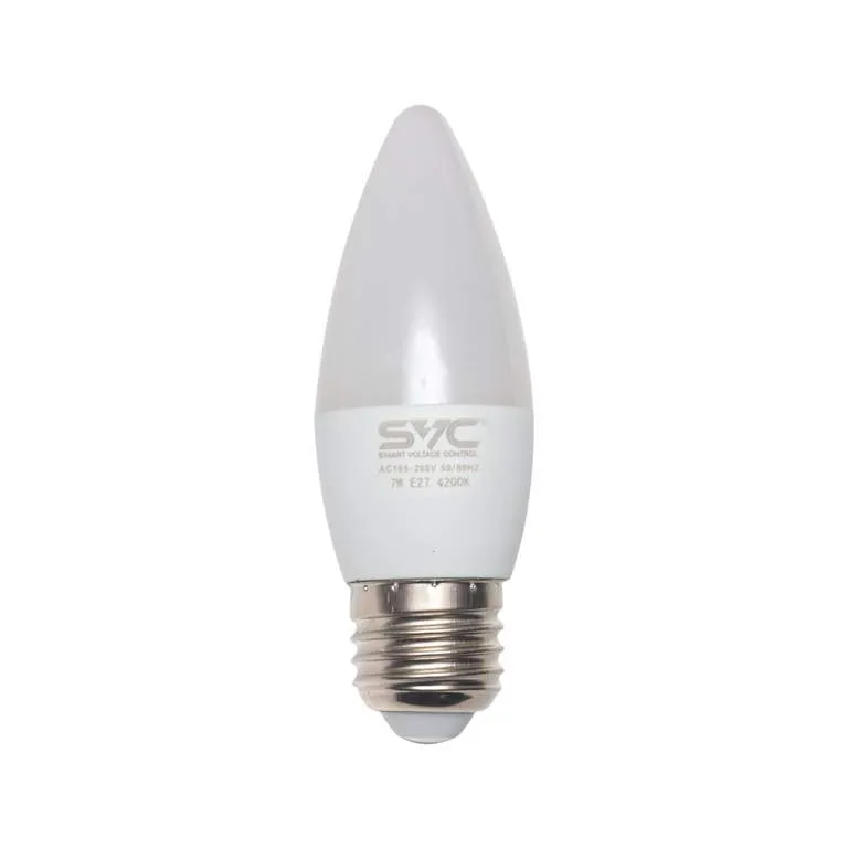 LED Лампа SVC LED C35-7W-E27-4200K