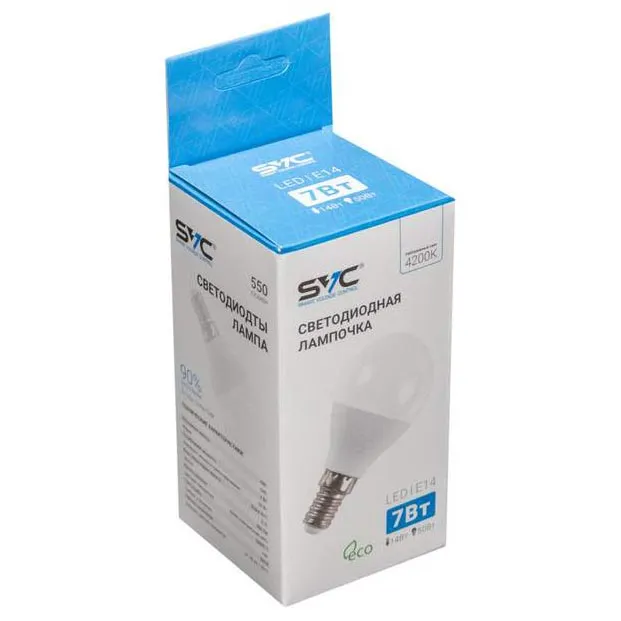 LED Лампа SVC LED G45-7W-E14-4200K