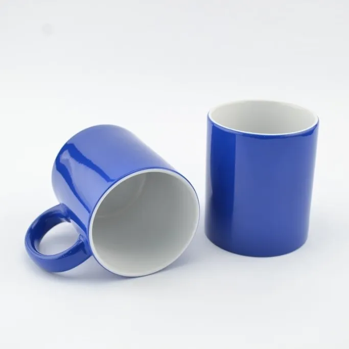 Кружка глянцевая MT-B006P Хамелеон для сублимации, 11oz, Голубая (Blue) (48)