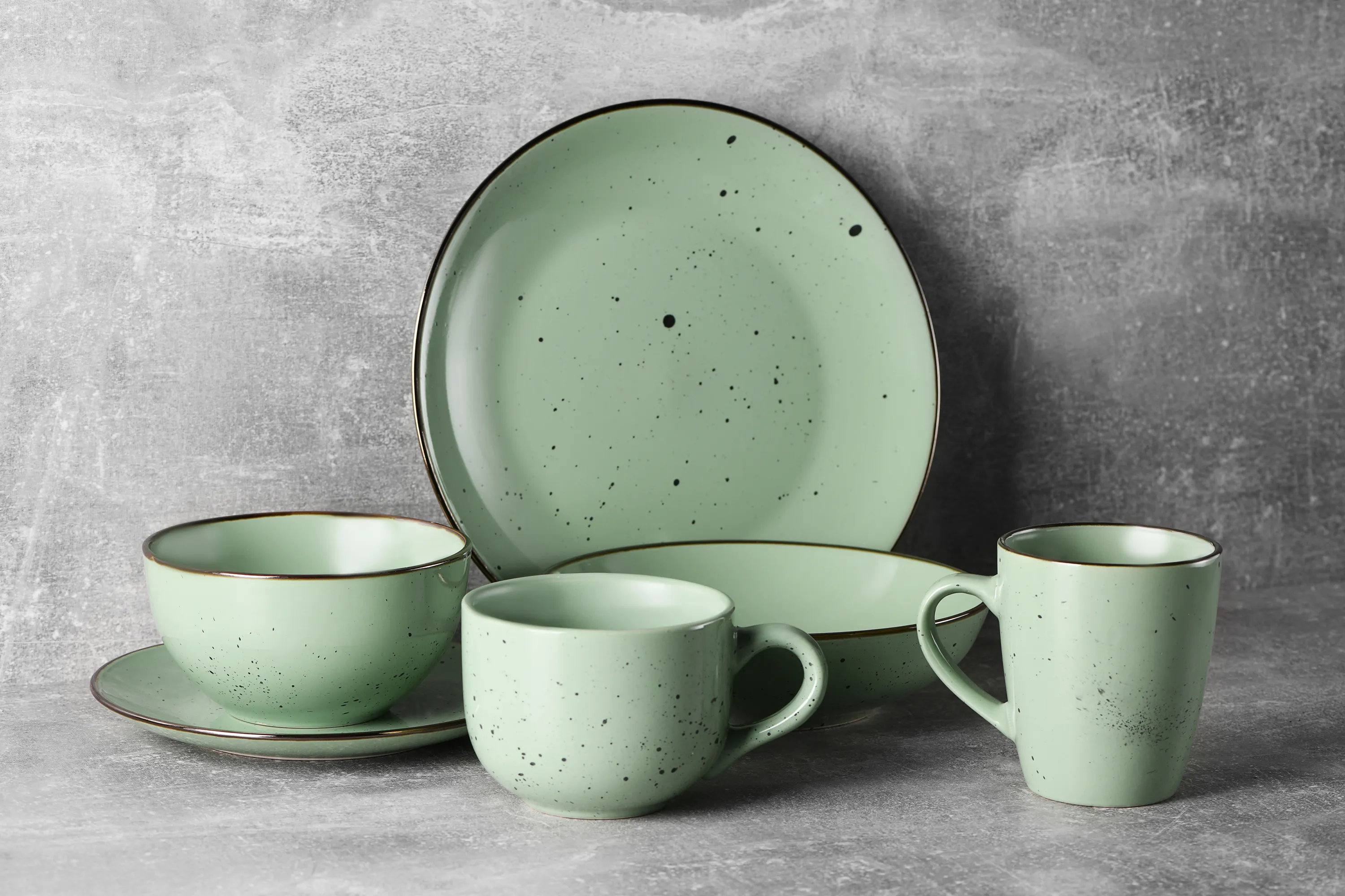 Тарелка десертная Ardesto Bagheria, 19 см, Pastel green, керамика AR2919GGC