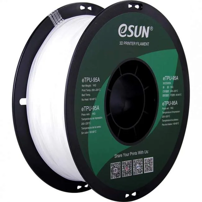 eTPU-95A Пластик eSUN White/1kg/roll