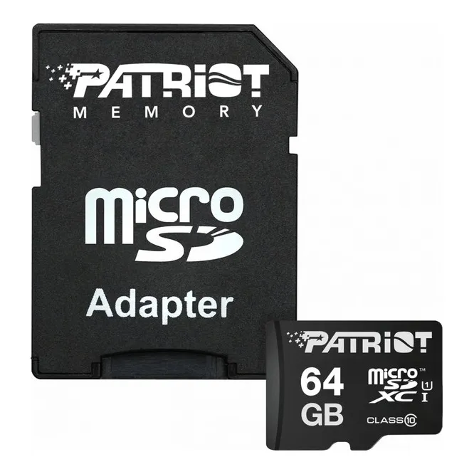 Карта памяти MicroSD 64GB Patriot LX Series PSF64GMCSDXC10