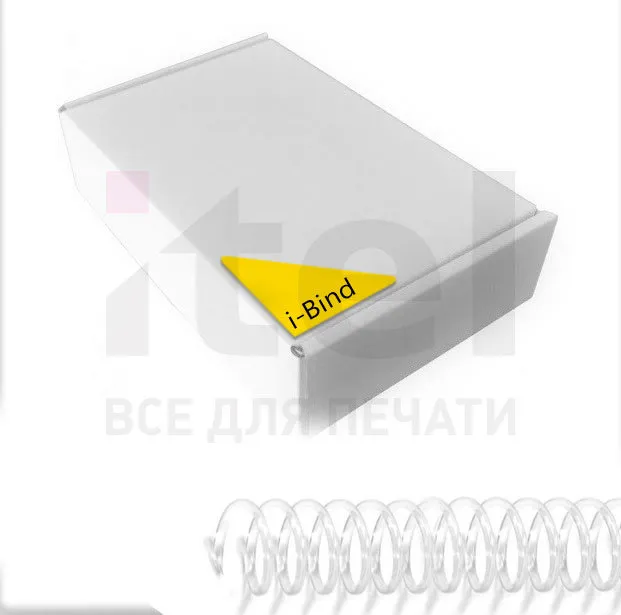 Пластиковые спирали для переплета Coil51L (8 мм/45) белые (100 шт в пач)