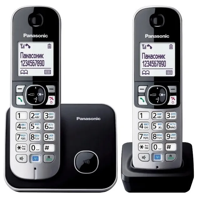 Радиотелефон Panasonic KX-TG6812RUB Black-silver