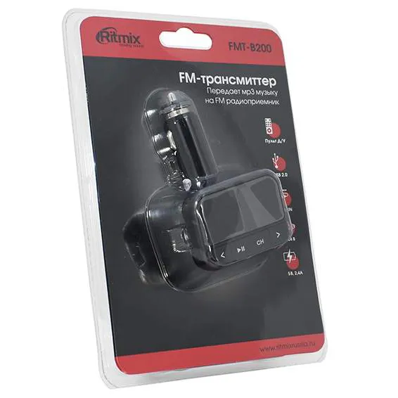 Автомобильный FM модулятор Ritmix FMT-B200