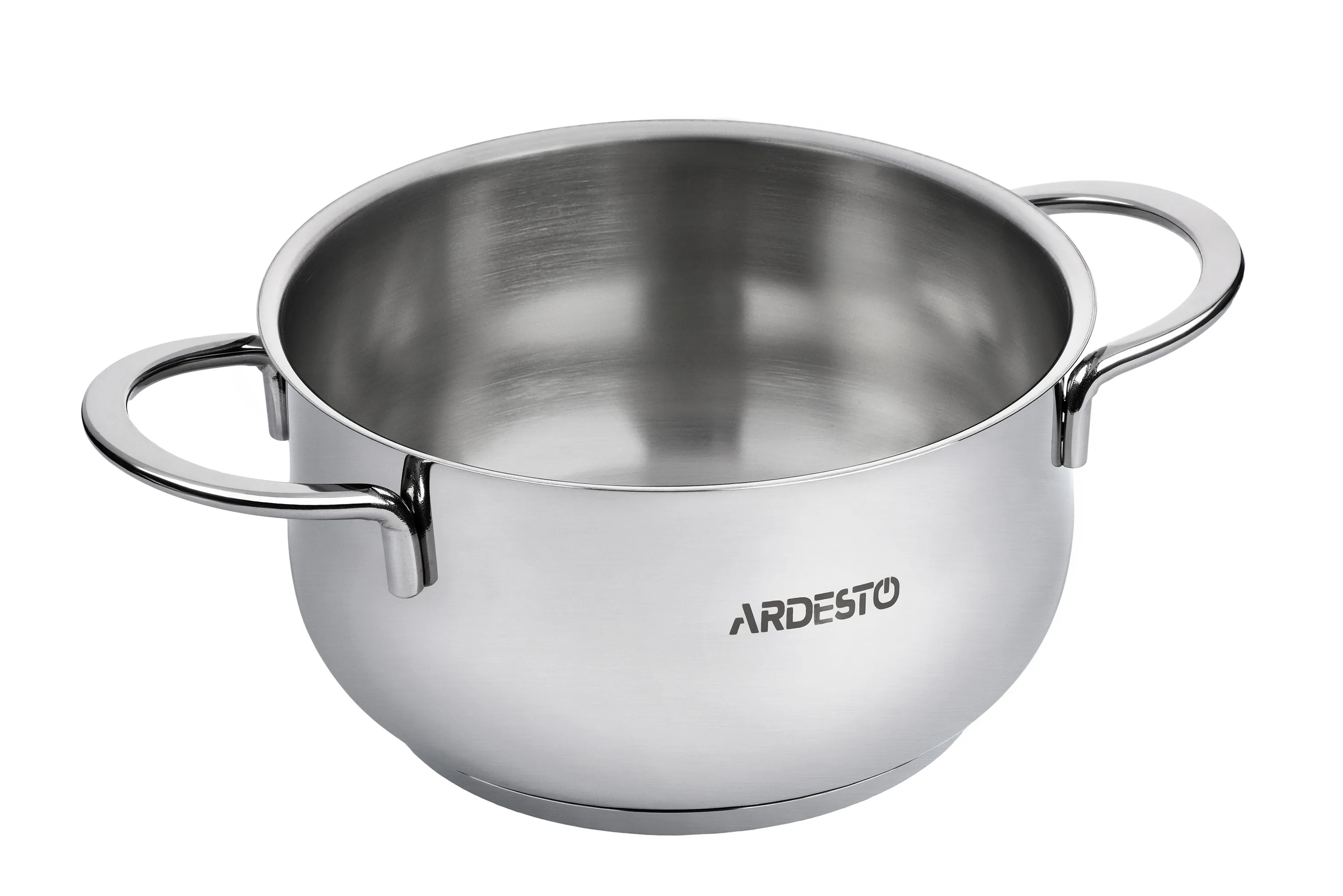 Кастрюля Ardesto BLACK MARS, стеклянная крышка, 4.3 л, нержавеющая сталь AR0743S