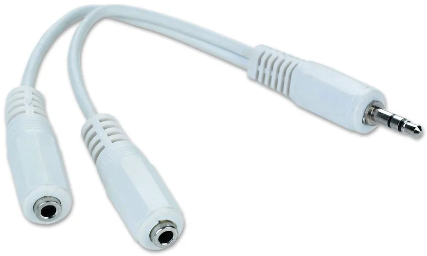 Разветвитель аудио Cablexpert CCA-415W, 0.1m, White, RTL