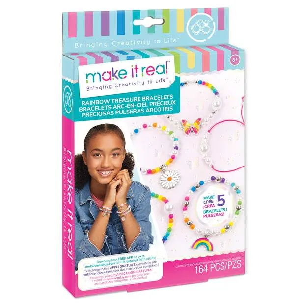 Набор для творчества Make It Real для изготовления браслетов Rainbow Treasure Bracelets 1216mr