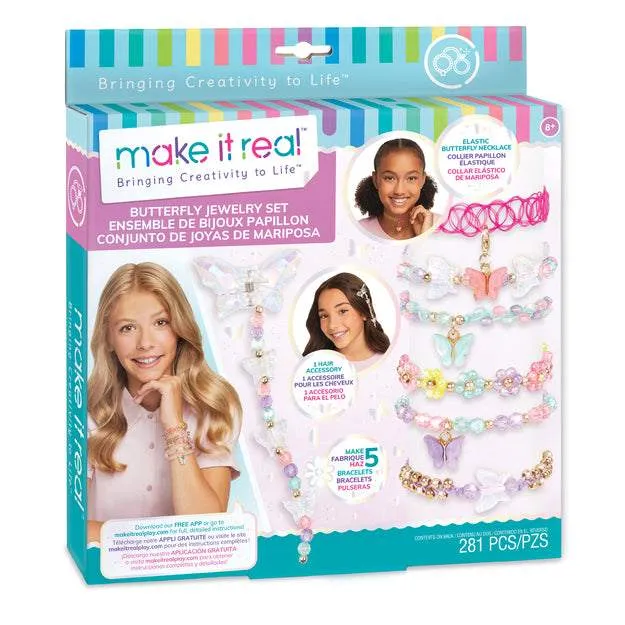 Набор для творчества Make It Real для изготовления украшений Butterfly Jewelry set 1323mr