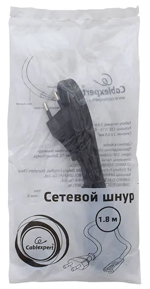 Кабель питания Cablexpert PC-184/2-1.8M, 1.8м