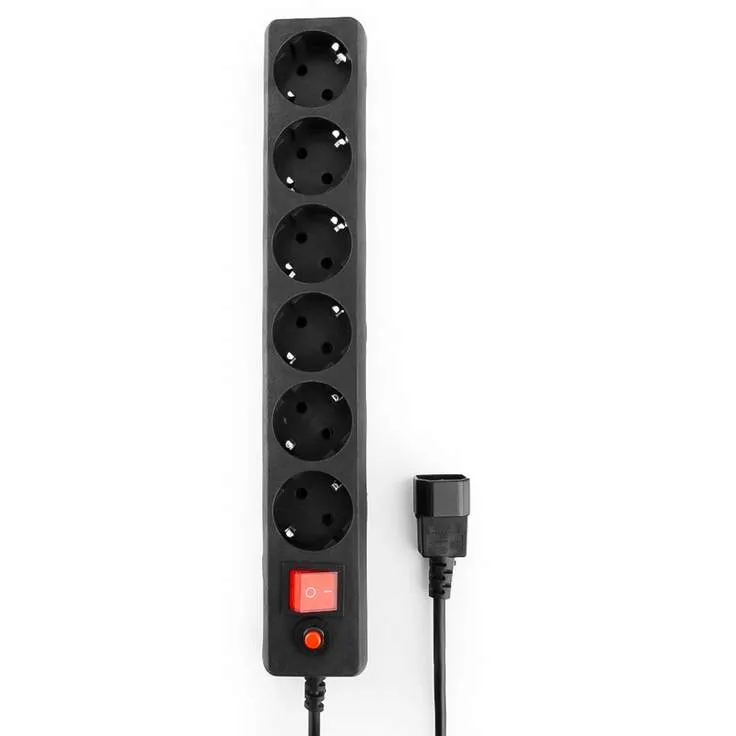 Сетевой фильтр Гарнизон 1.8м ECL-5-UPS-B-1.8 5 розеток (C14) black