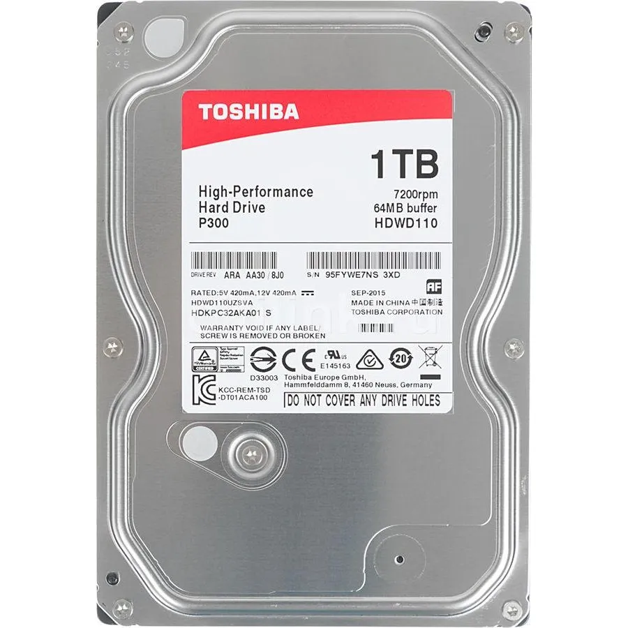 Жесткий диск 1TB TOSHIBA P300 HDWD110UZSVA