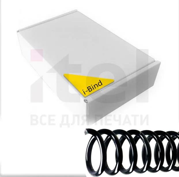 Пластиковые спирали для переплета Coil51L (6 мм/25) черные (100 шт в пач)