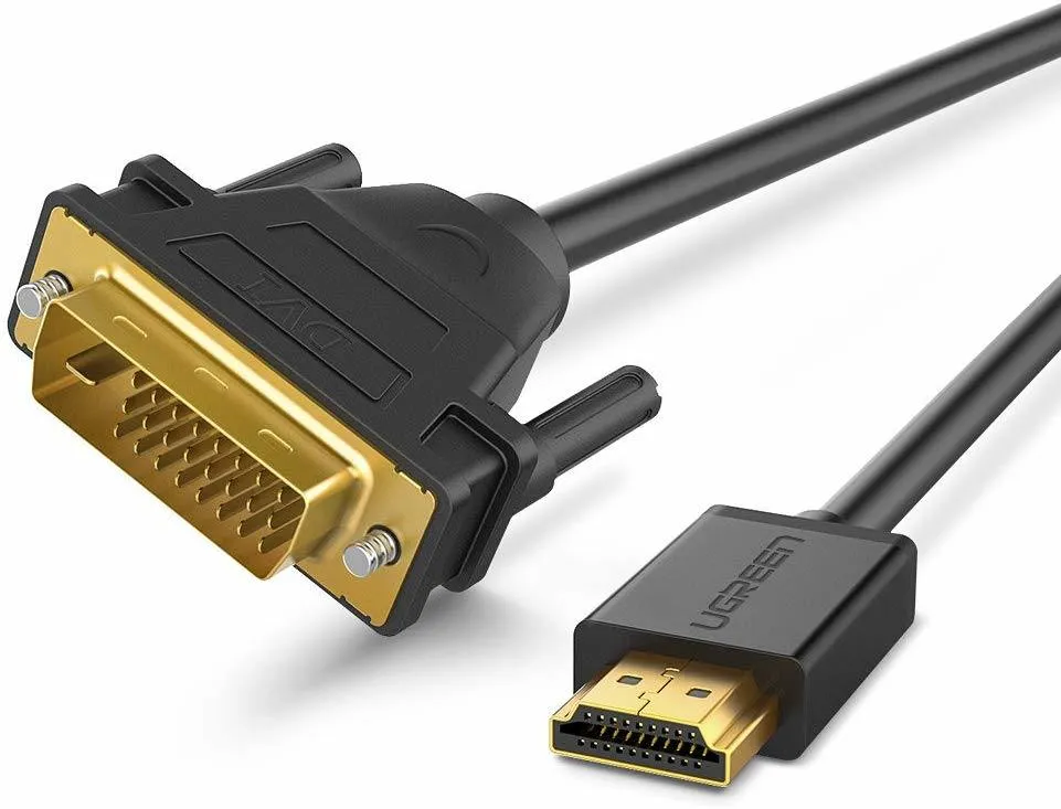 Кабель UGREEN HD106 HDMI to DVI Cable 2m (Black), 10135