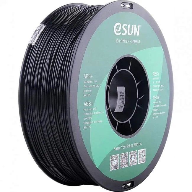 3D ABS+ Пластик eSUN Black/1.75mm/1kg/roll